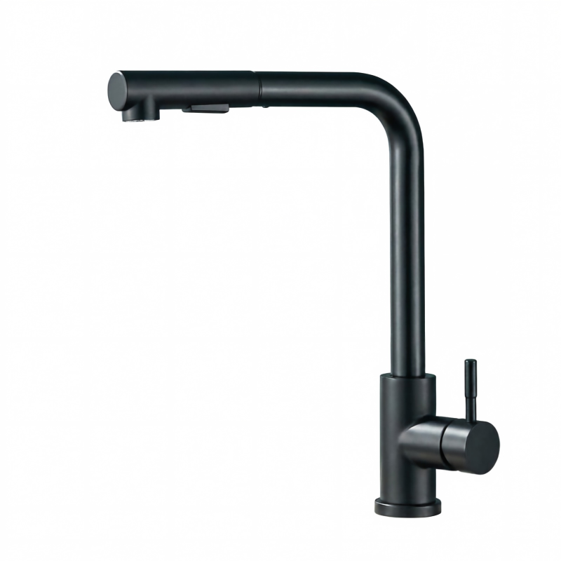 Commercial Kitchen Mixer Tap - Grifo de Cocina Extraíble Flexible Negro,