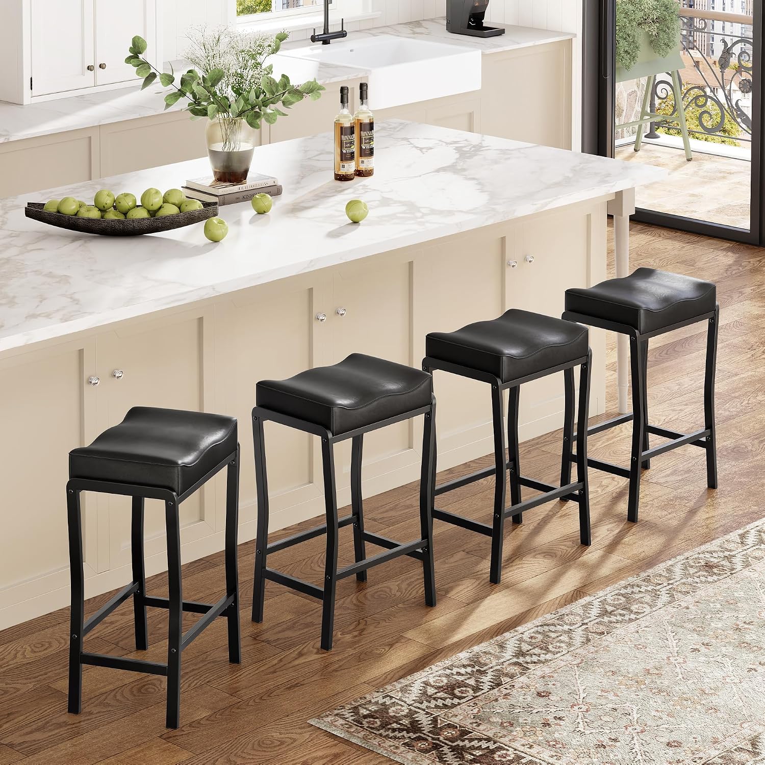 Commercial Kitchen Counter - Juego de Taburetes de Barra Altura