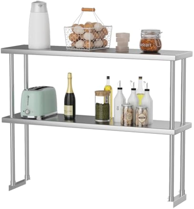 Commercial Kitchen Prep Table With Storage - Estante de Almacenamiento Comercial Ajustable de