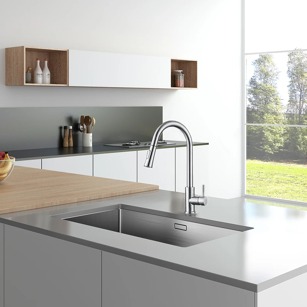 Grifo de cocina negro, boquill - Commercial Kitchen Mixer Tap reseña y precio