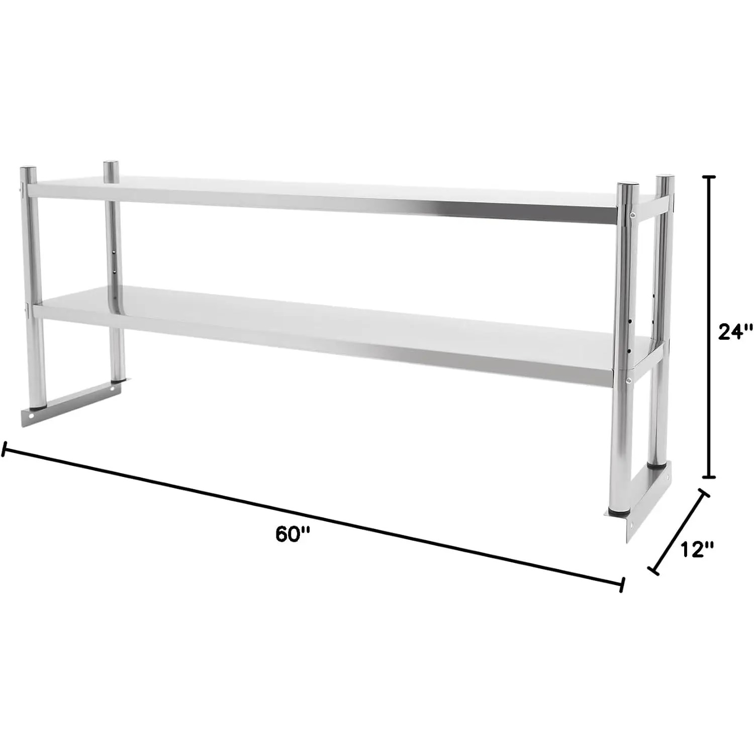 Estante Superior de Doble Nive - Commercial Kitchen Prep Table With Storage reseña y precio