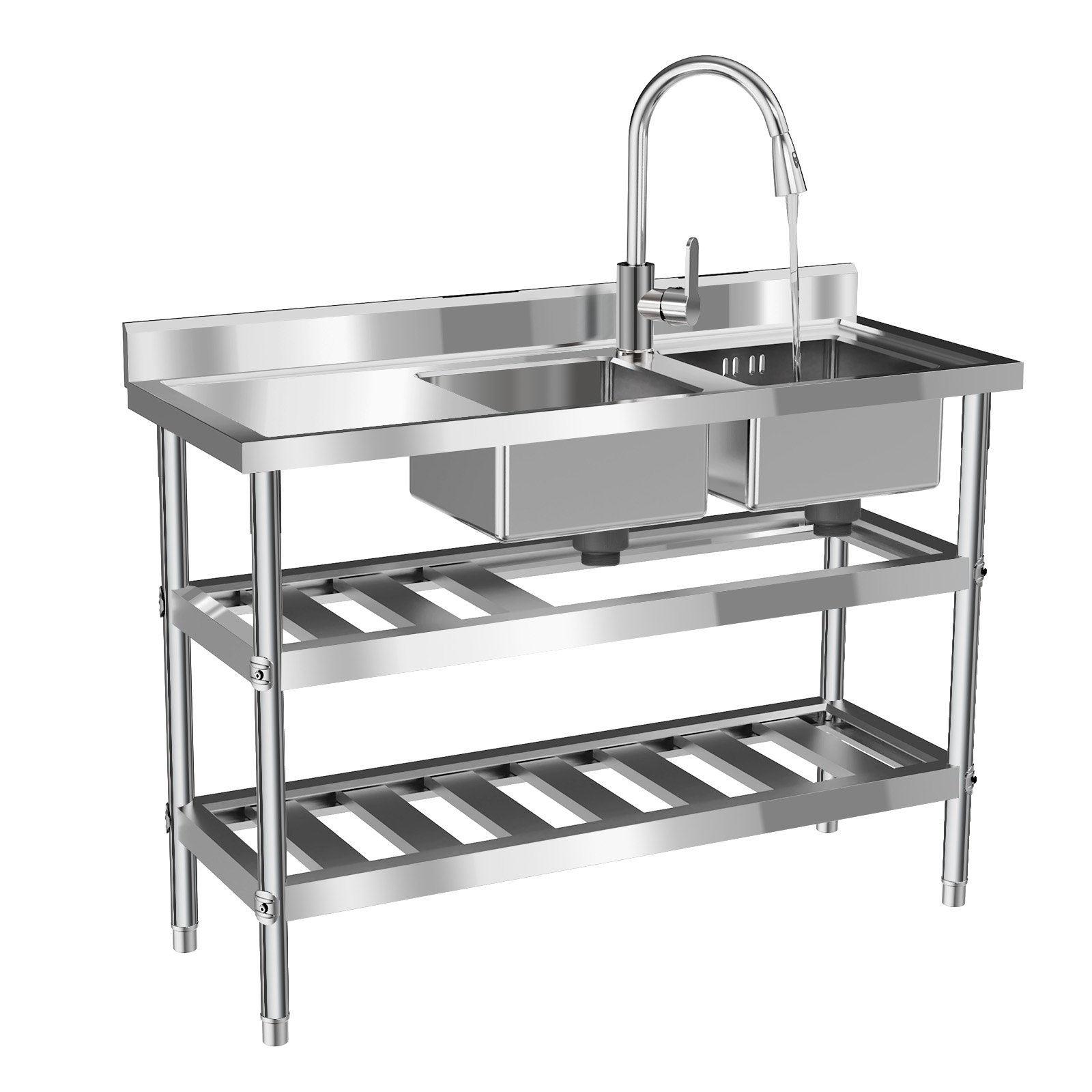 Fregadero Comercial para Resta - Commercial Kitchen Prep Table With Storage reseña y precio
