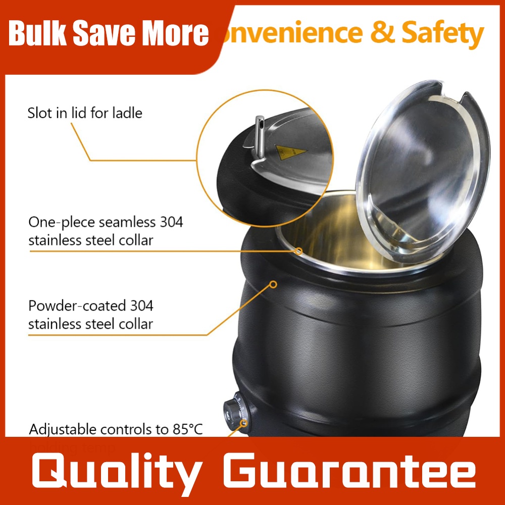Olla para Sopa de 10L con Tapa - Soup Kettle Warmer reseña y precio