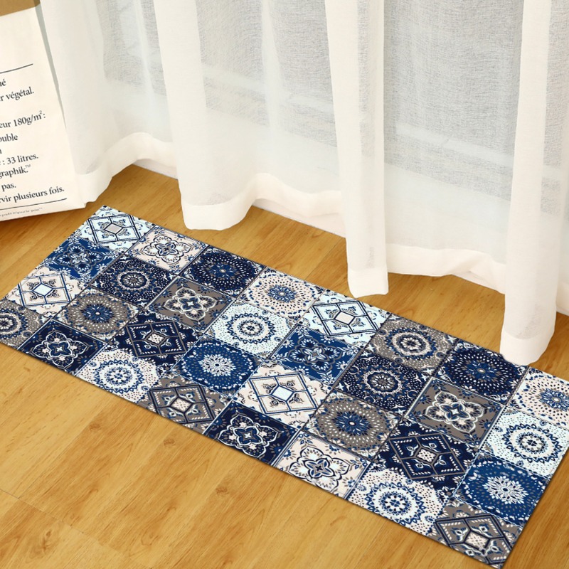Alfombra Larga Azul Grisácea c - Commercial Kitchen Tile Flooring reseña y precio
